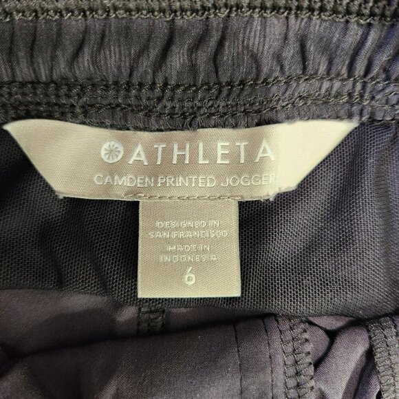 Athleta Camden Printed‎ Jogger 6 Black Moira Pull On Lightweight Stretch 486205 - Picture 3 of 8